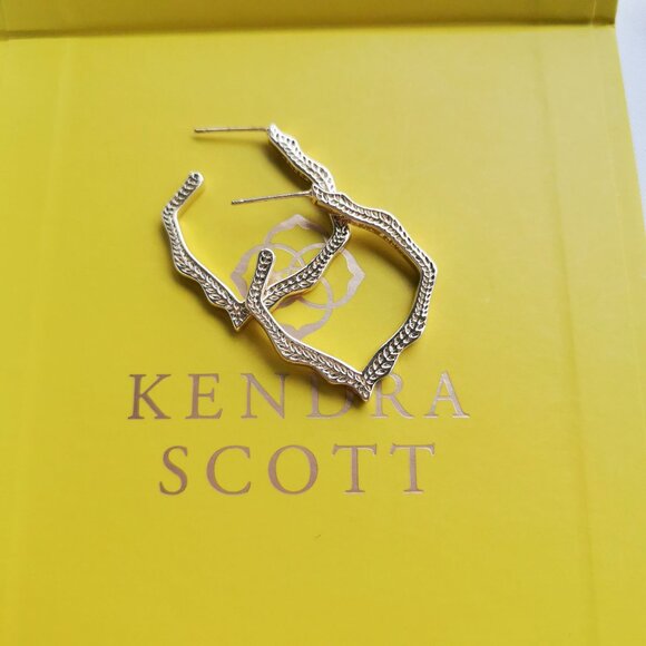 Kendra Scott Jewelry - Kendra Scott Miku Gold Hoop Earrings New Authentic